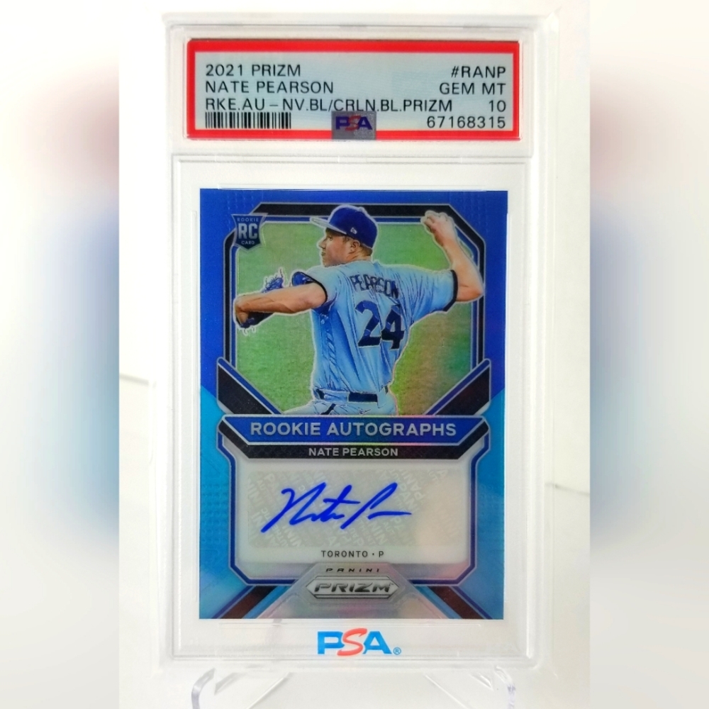 2021 Prizm Nate Pearson RC Auto CRL Blue /25 # RA-NP PSA 10 GEM MINT